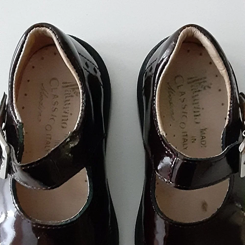NATURINO Wine Patent Leather Mary Janes size 22 - made in Italy